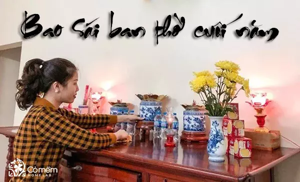 "Hướng dẫn" Bao sái ban thờ đón tài lộc, may mắn 2023