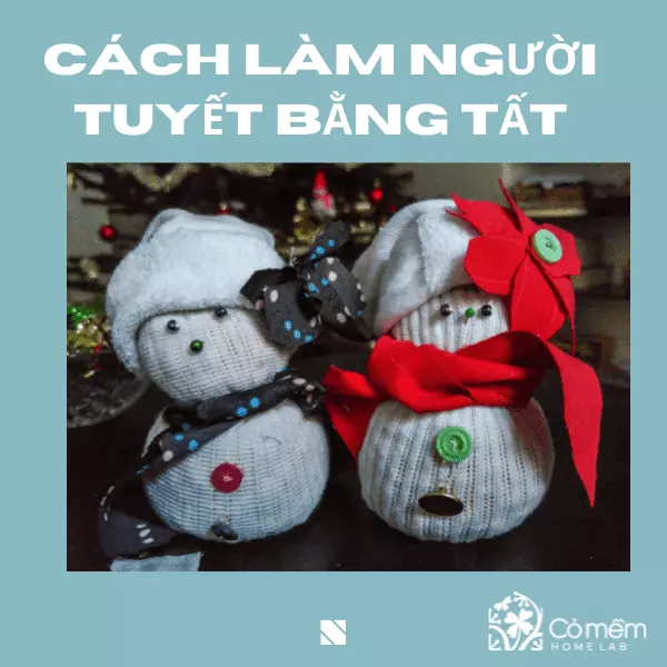 cách làm người tuyết bằng tất