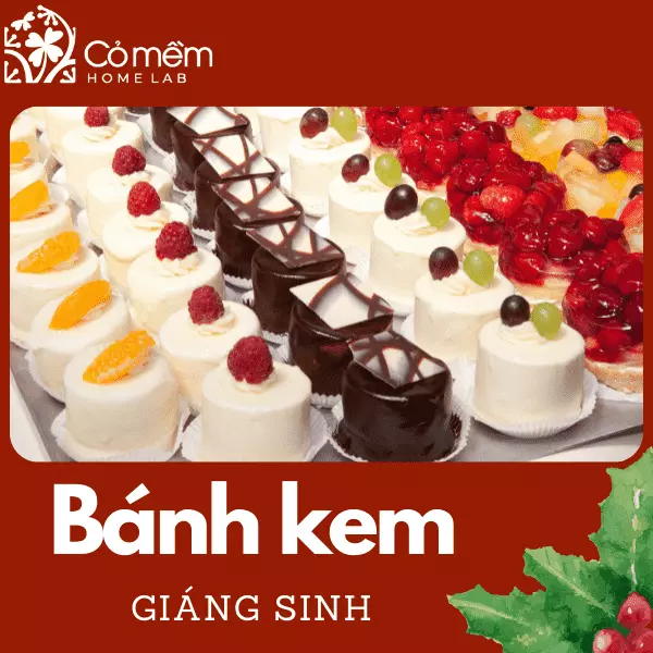 bánh kem giáng sinh đơn giản