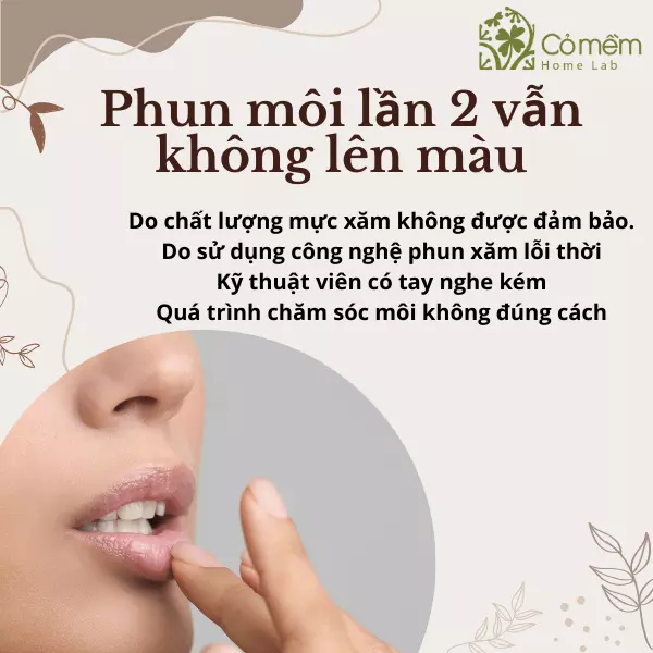 phun môi lần 2 vẫn không lên màu