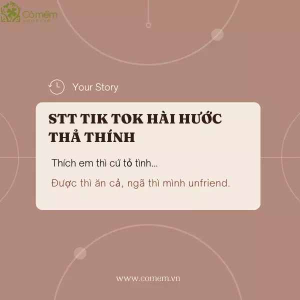 199+ STT Tik Tok Thả Thính Hài Hước, Chất, Ngắn, Ngầu, Vui