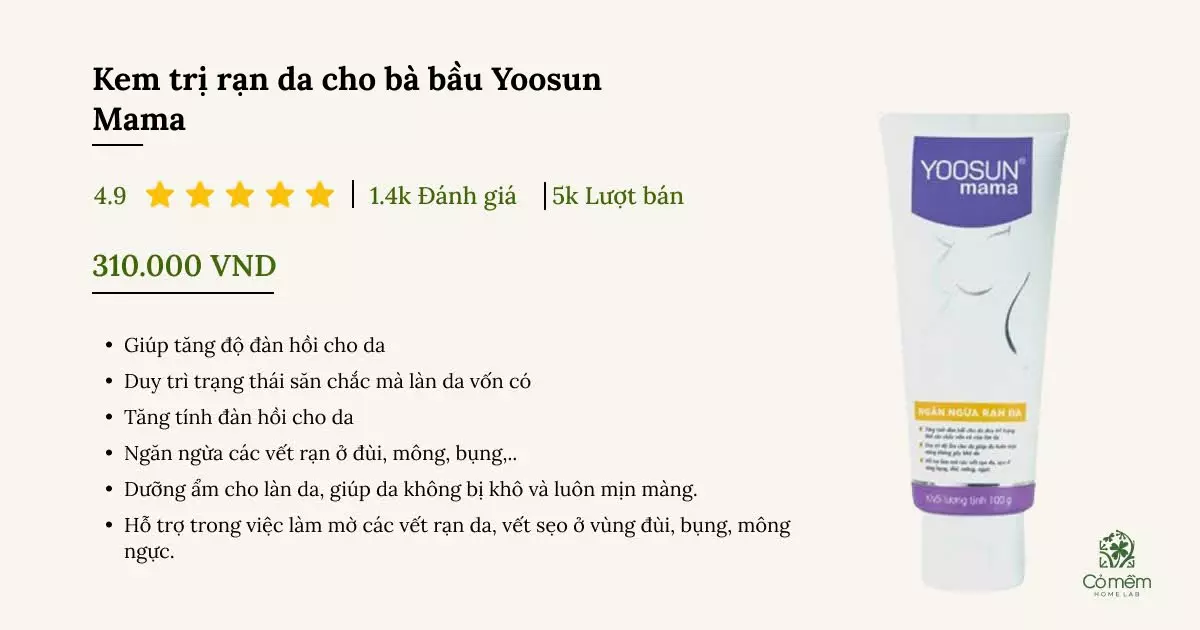 kem trị rạn da cho bà bầu