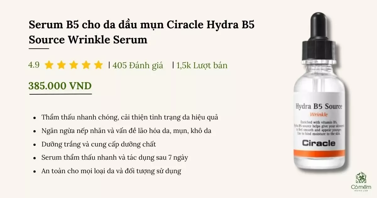 serum b5 cho da dầu mụn