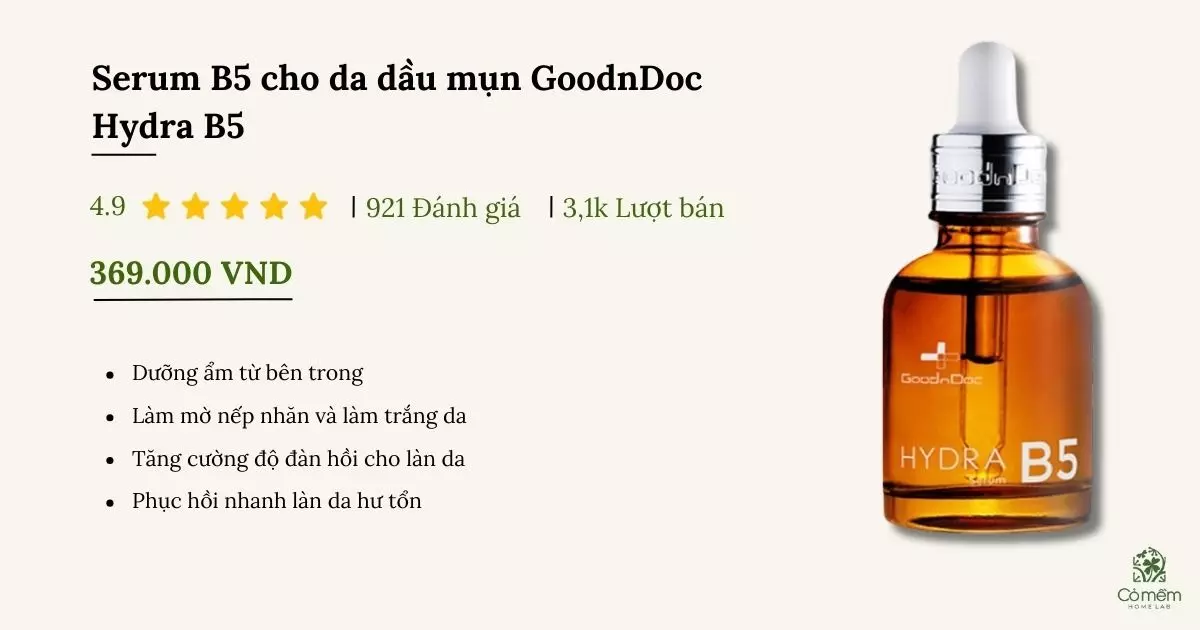 serum b5 cho da dầu mụn