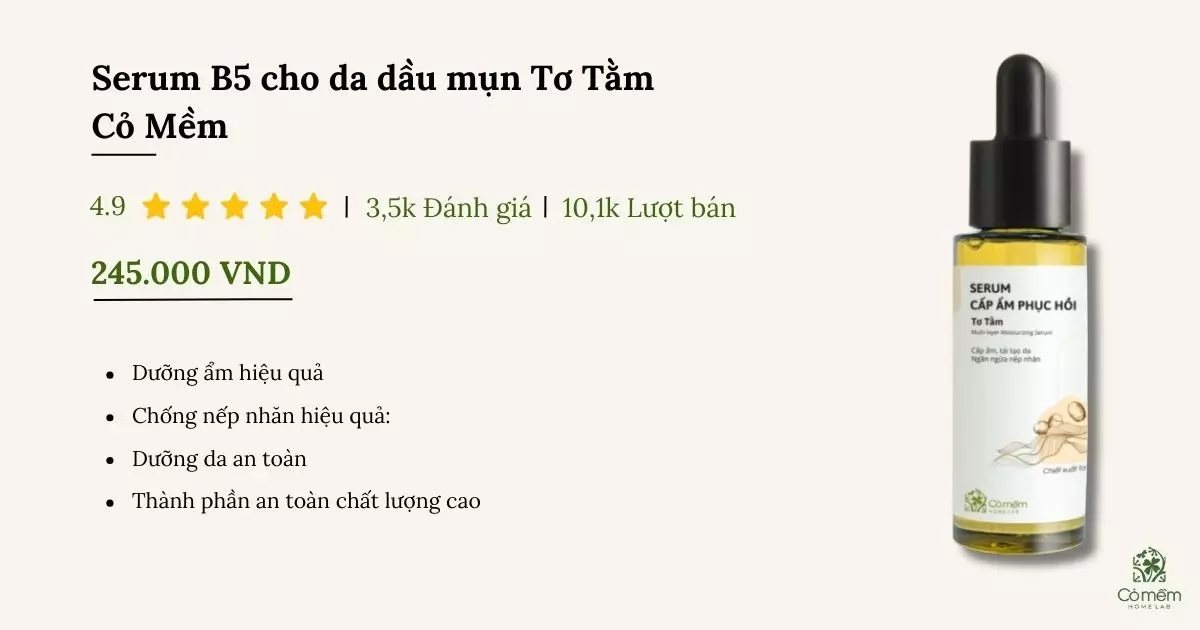 serum b5 cho da dầu mụn