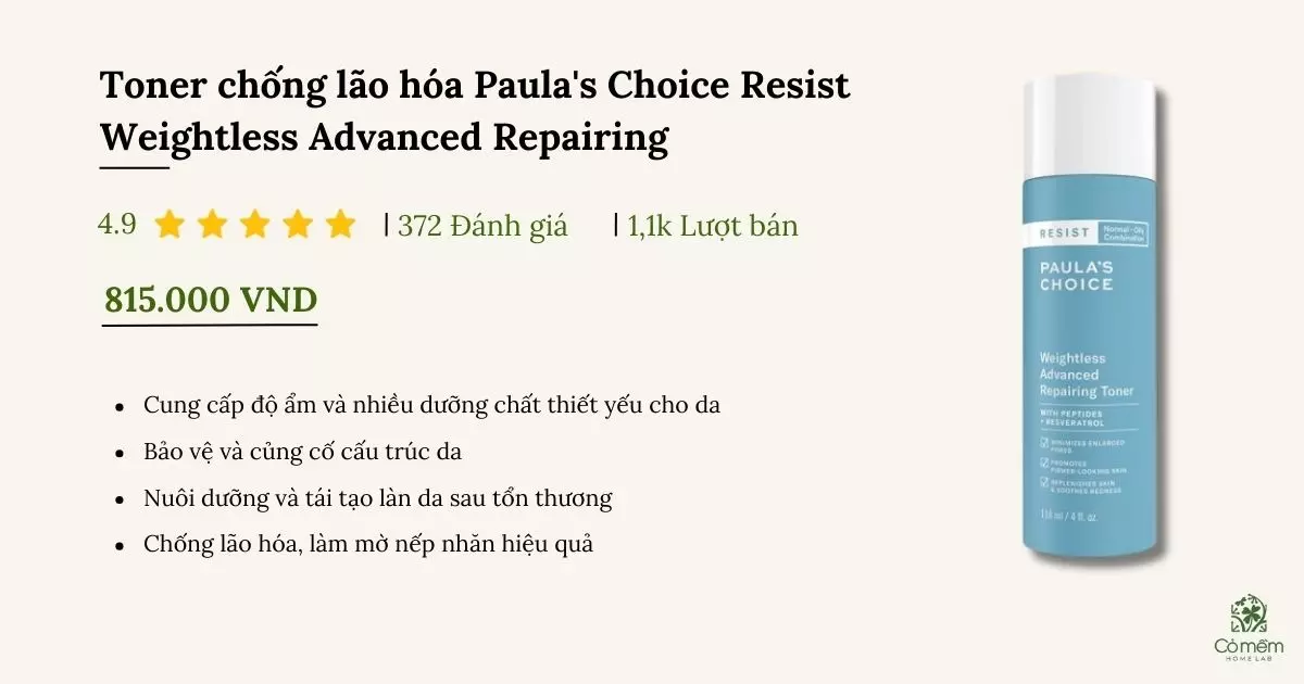 toner chống lão hoá