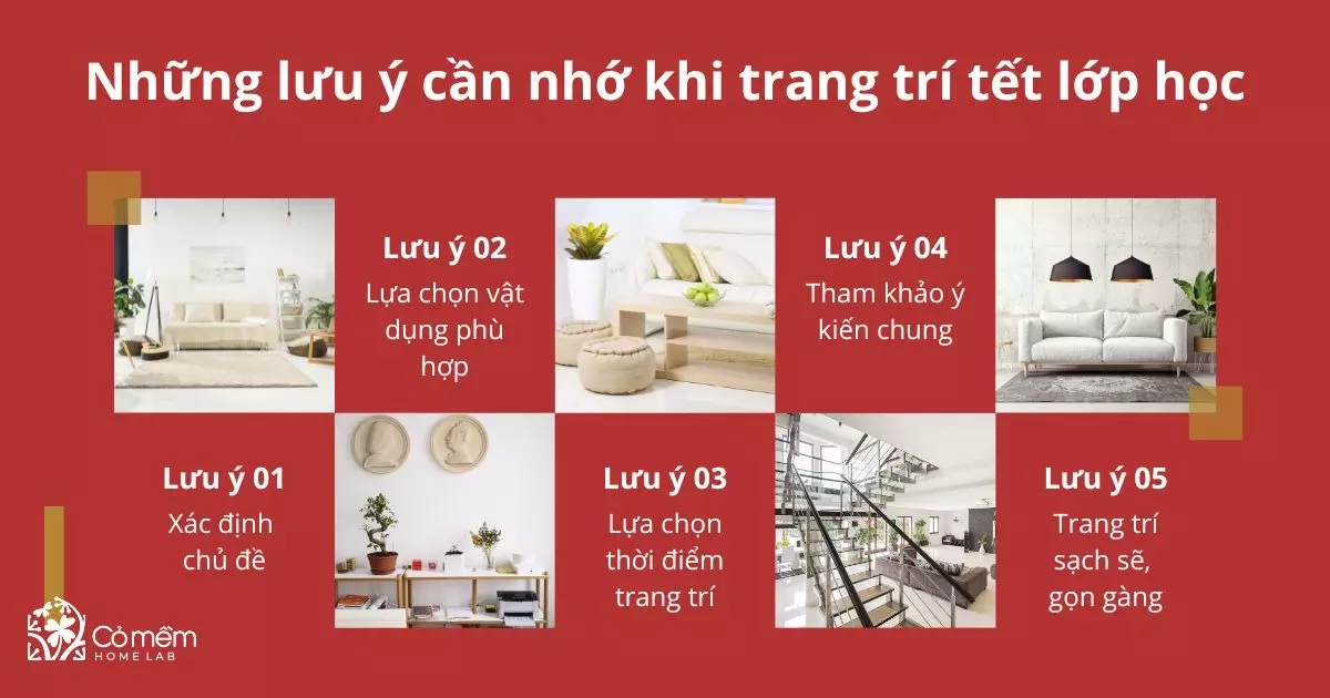 trang trí tết lớp học