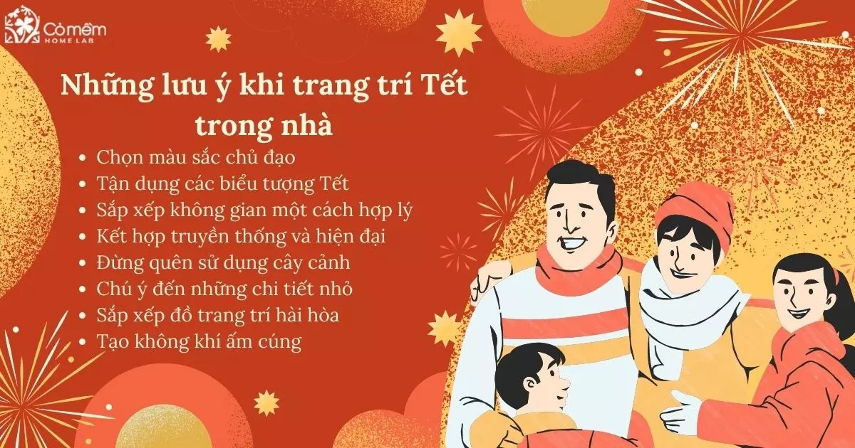 trang trí tết trong nhà