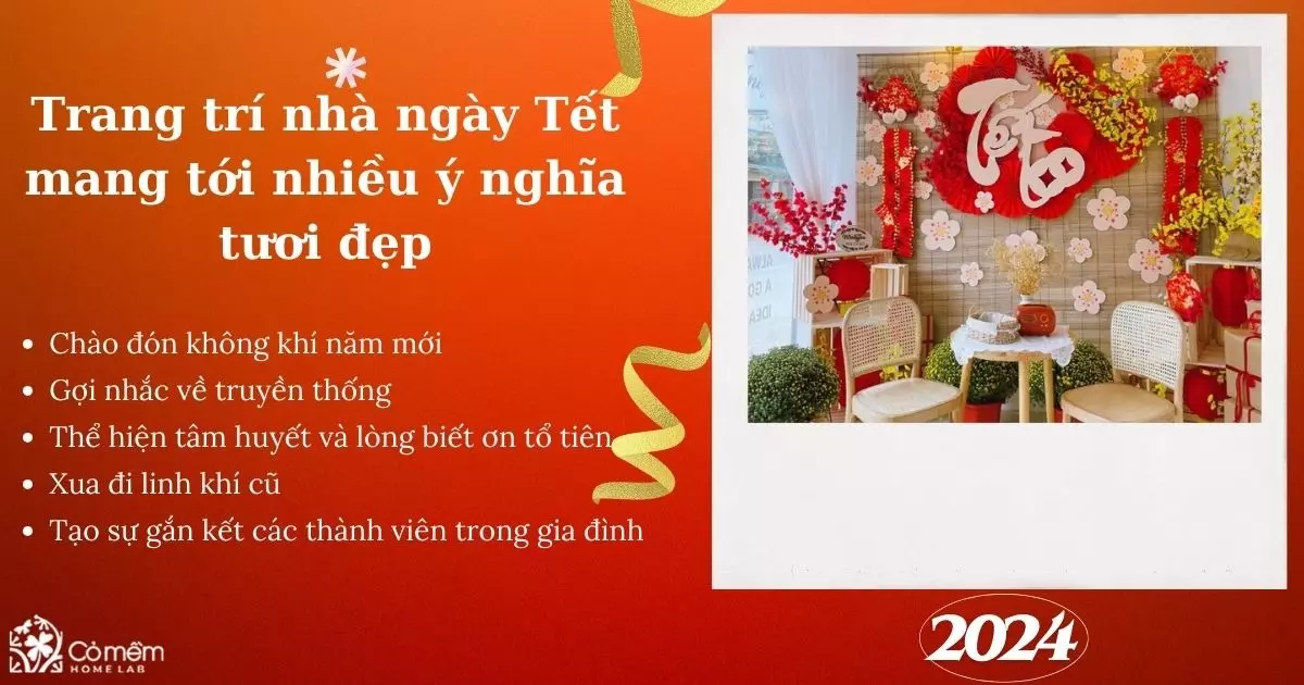 trang trí tết trong nhà