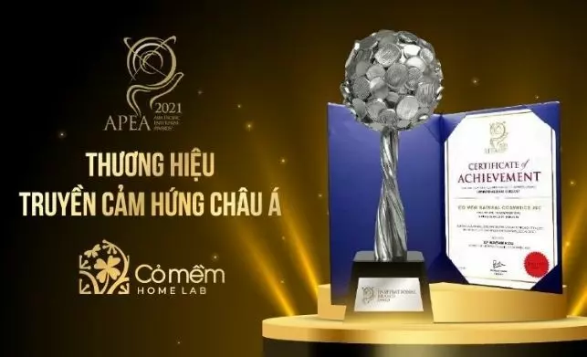 Giải thưởng “THƯƠNG HIỆU TRUYỀN CẢM HỨNG”CHÂU Á APEA 2021 gọi tên Cỏ Mềm