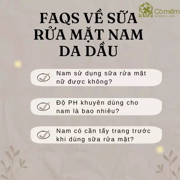 sữa rửa mặt dành cho nam da dầu mụn