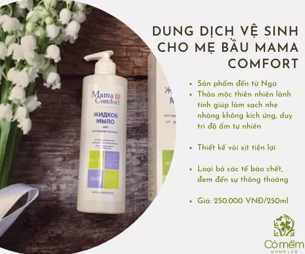 Thiết kế vòi xịt tiện lợi của dung dịch vệ sinh Mama Comfort cho mẹ bầu