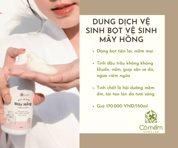 Bọt vệ sinh Mây Hồng lành tính, an toàn