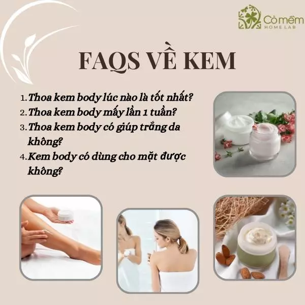 thoa kem body lúc nào là tốt nhất