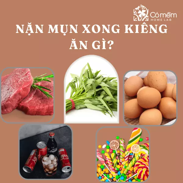 nặn mụn xong kiêng ăn gì