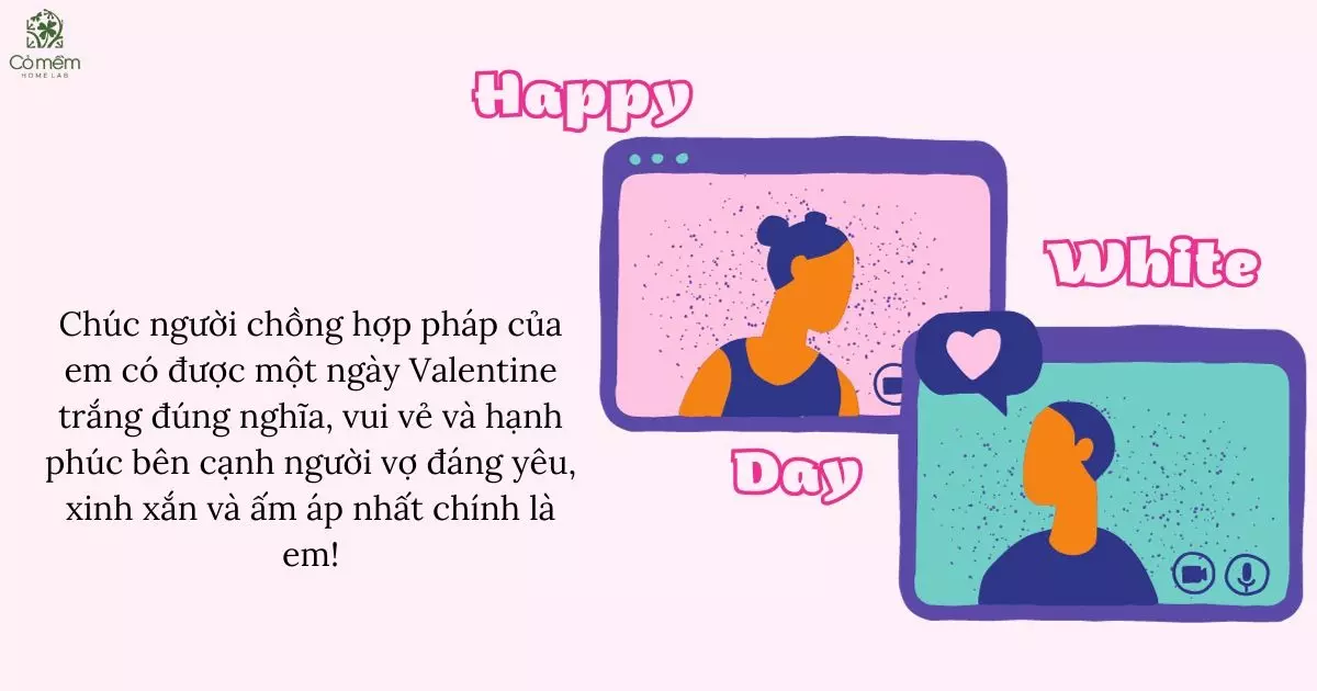 lời chúc valentine trắng