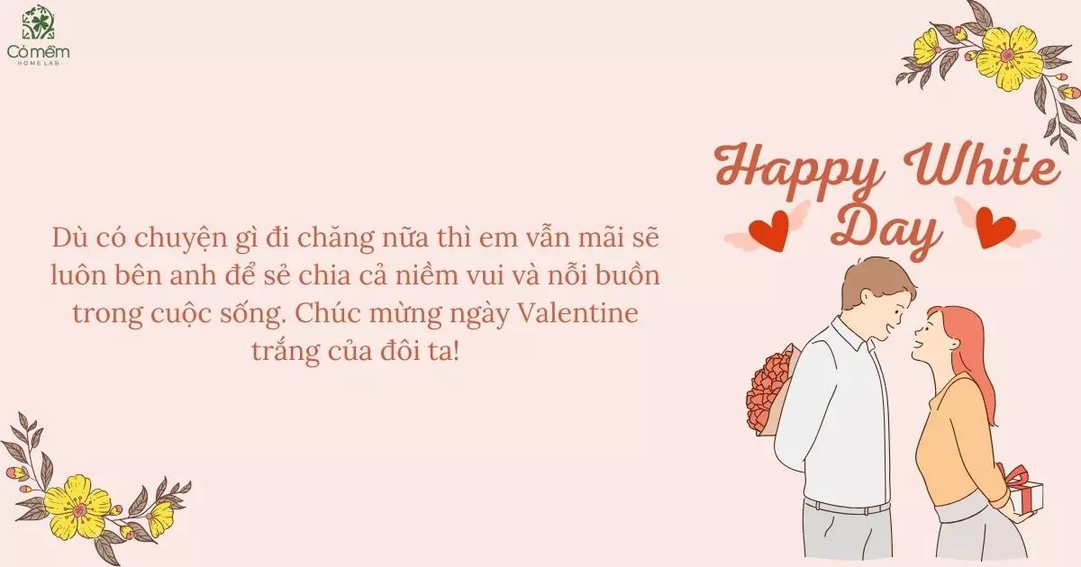 lời chúc valentine trắng