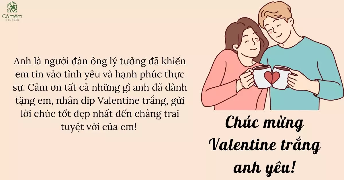 lời chúc valentine trắng