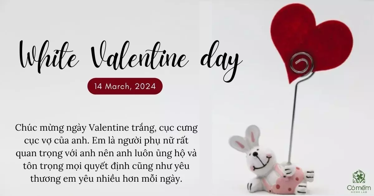 lời chúc valentine trắng