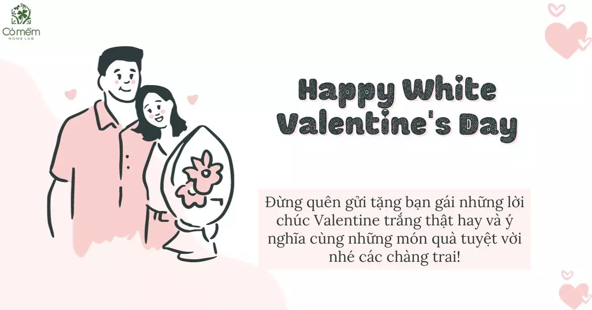 lời chúc valentine trắng