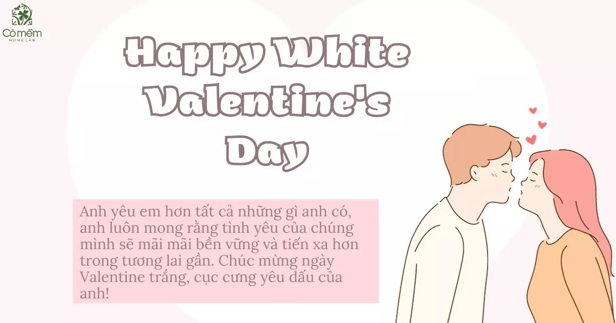 lời chúc valentine trắng