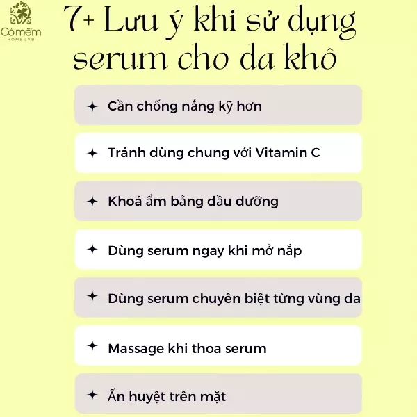 review serum cho da khô