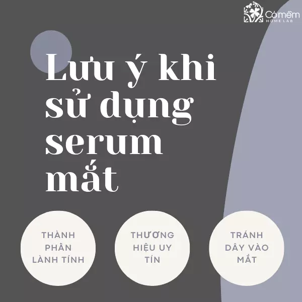 Những ý khi sử dụng serum mắt 