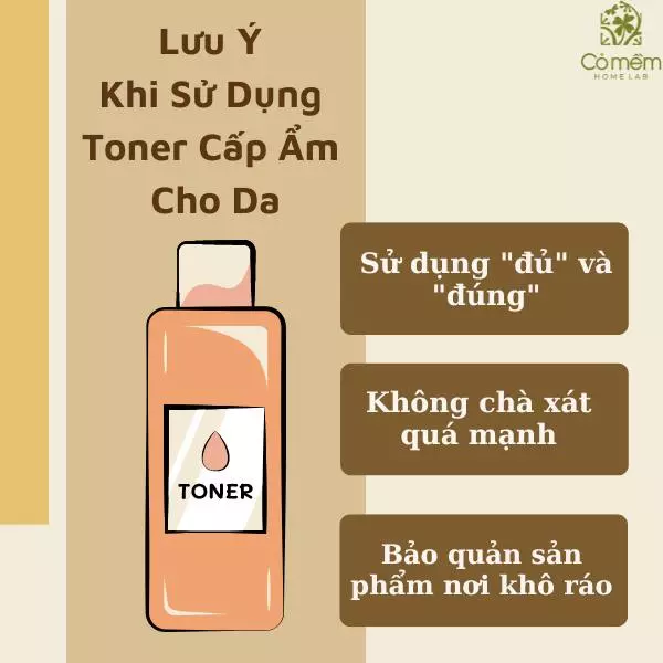 Lưu ý khi sử dụng toner cấp ẩm cho da  