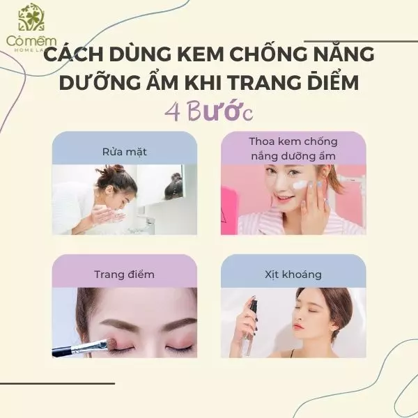 Các bước dưỡng ẩm và chống nắng