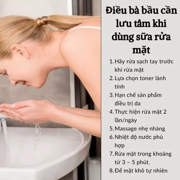 sữa rửa mặt thiên nhiên cho bà bầu; bầu