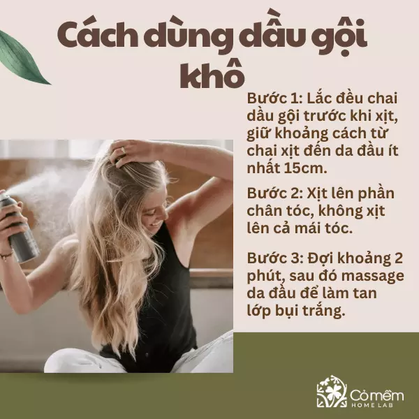 cách dùng dầu gội khô