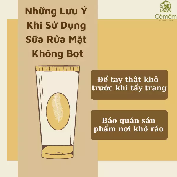 Những lưu ý khi sử dụng sữa rửa mặt không bọt