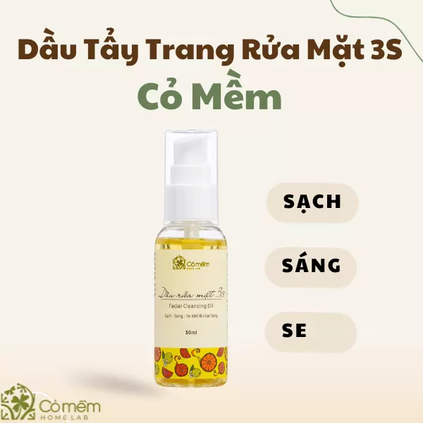 Dầu tẩy trang rửa mặt 3S Cỏ Mềm