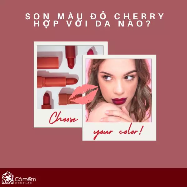 son màu đỏ cherry hợp với da nào