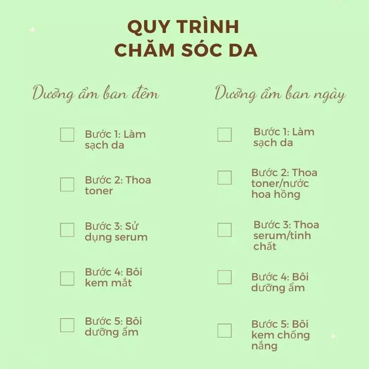 Quy trình dùng kem dưỡng ẩm