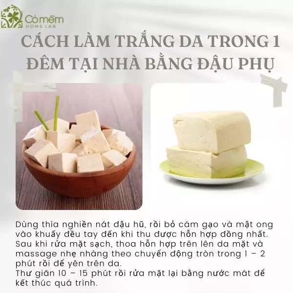 cách làm trắng da trong 1 đêm