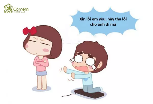 meme xin lỗi người yêu