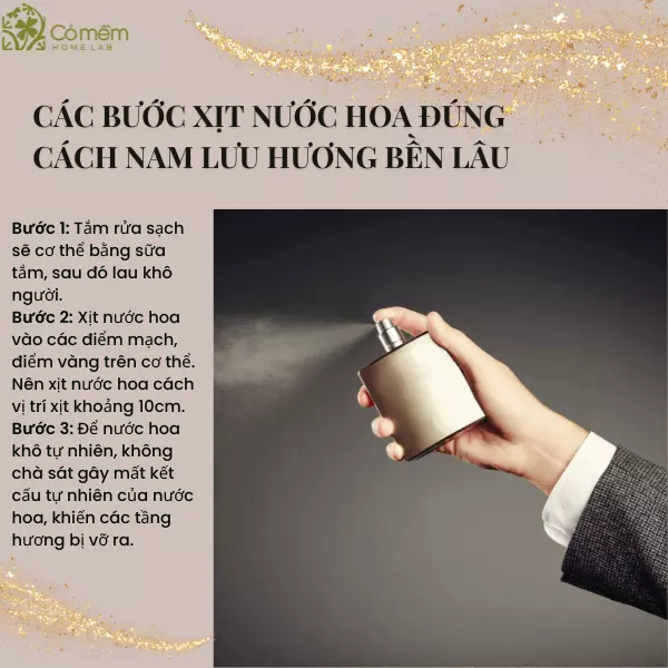 cách xịt nước hoa đúng cách cho nam