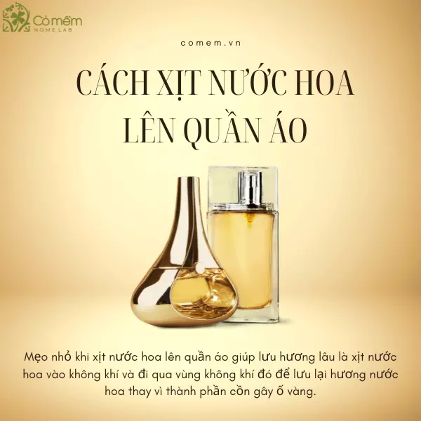 cách xịt nước hoa lên quần áo