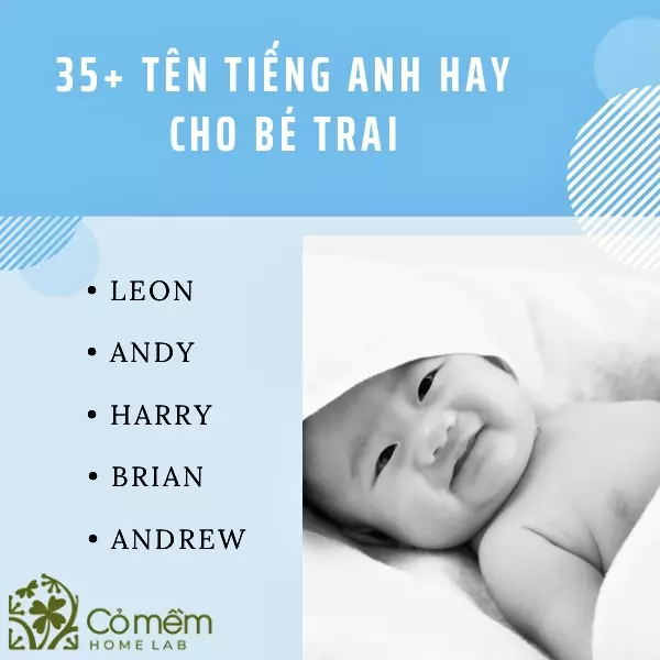 tên tiếng anh hay cho bé trai