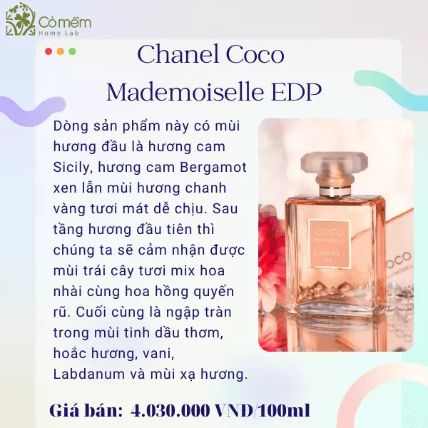 nước hoa chanel nữ thơm lâu nhất