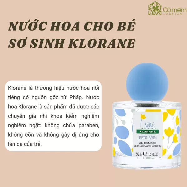 nước hoa cho bé sơ sinh