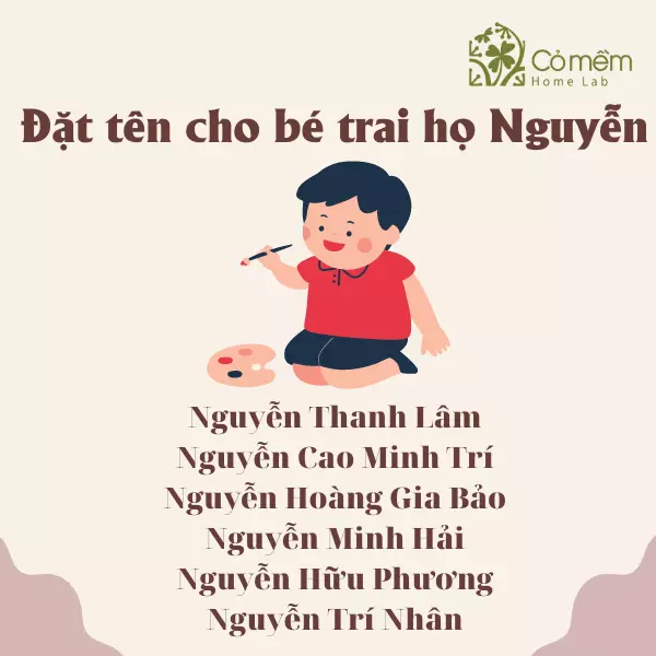 tên bé trai họ nguyễn