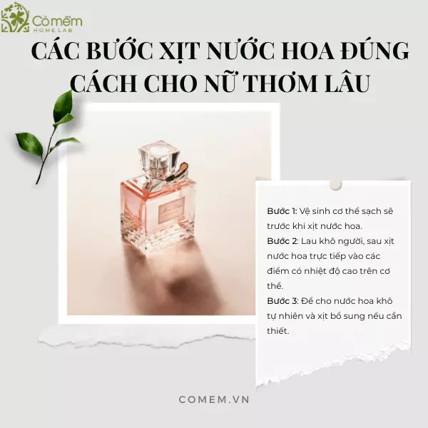 cách xịt nước hoa đúng cách cho nữ