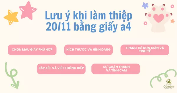 cách làm thiệp 20/11 bằng giấy a4 đơn giản