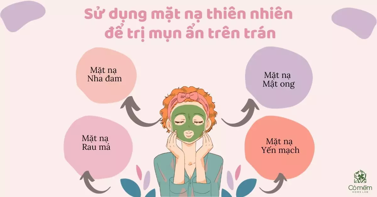 cách trị mụn ẩn trên trán