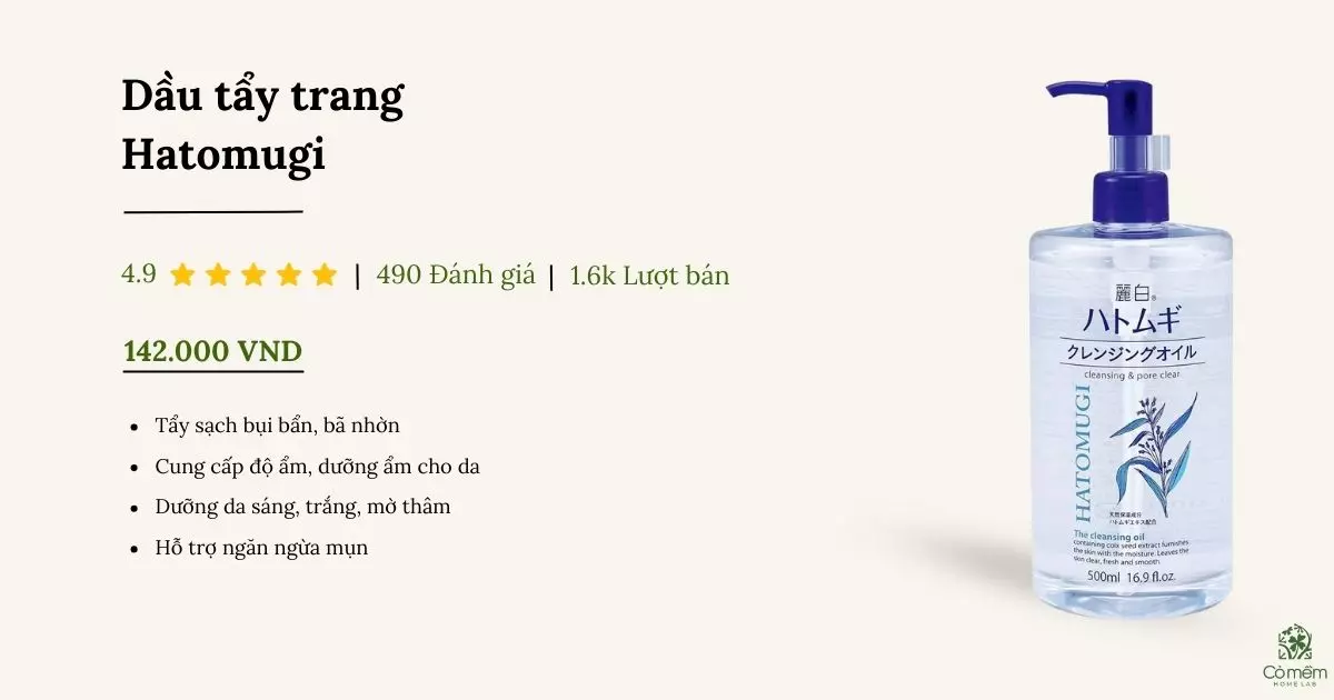 dầu tẩy trang lành tính