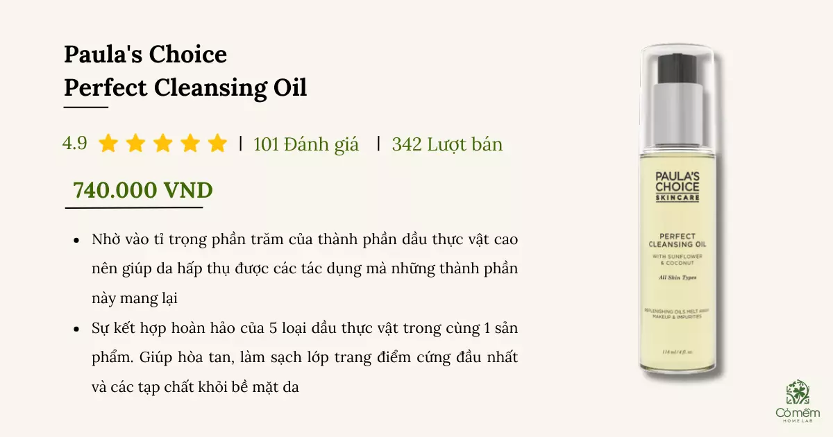 dầu tẩy trang lành tính