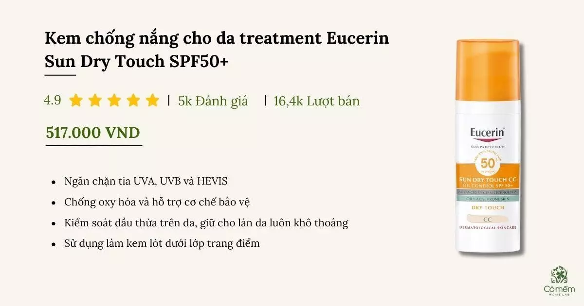 kem chống nắng cho da treatment