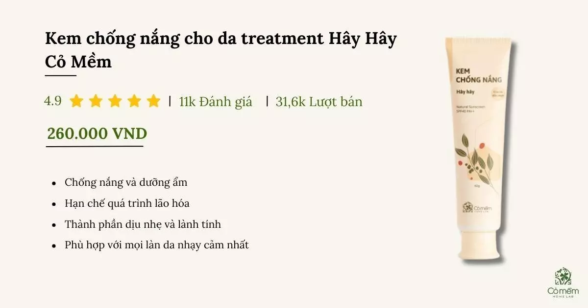 kem chống nắng cho da treatment